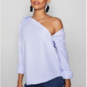 Stripe Asymmetric Shirt sz 10